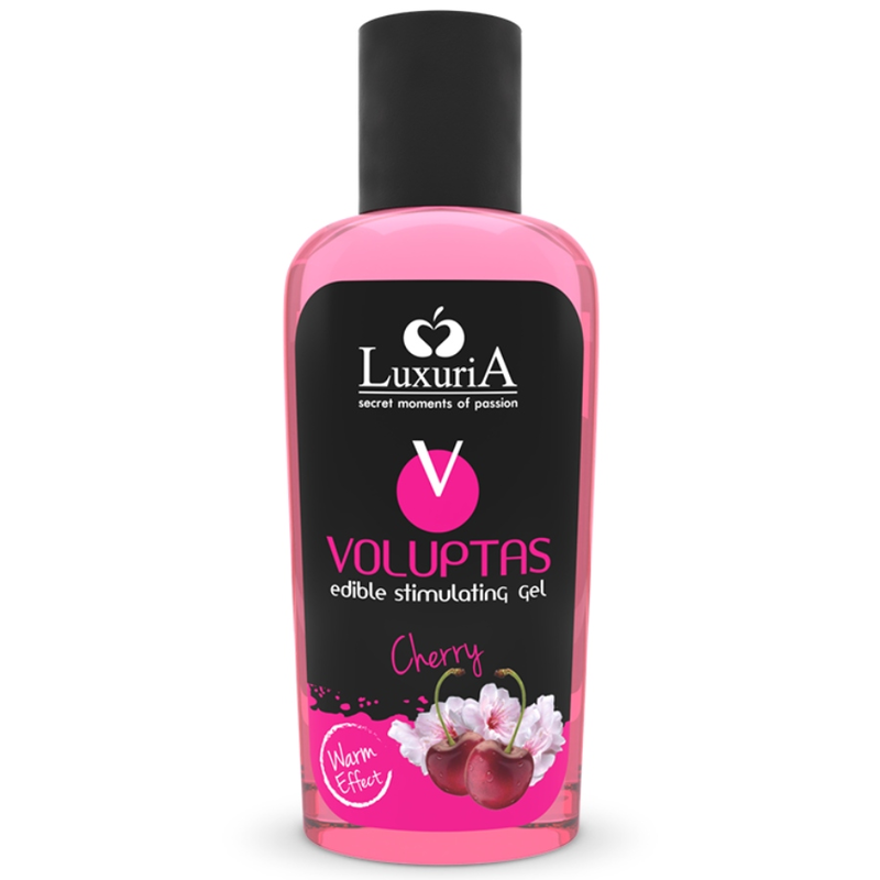 Voluptas Gel De Massagem Comestível Efeito Aquecedor - Cereja 100 ml - Intimateline Luxuria