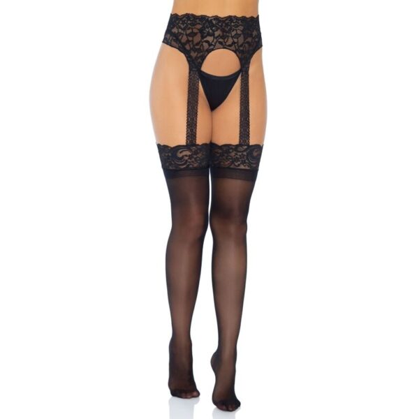 Leg Avenue - Meia Opaca Garterbelt Tamanho Único