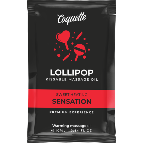 Óleo De Massagem Beijvel De Bolso Com Efeito De Calor Pirulito 10 ml - Coquette Chic Desire