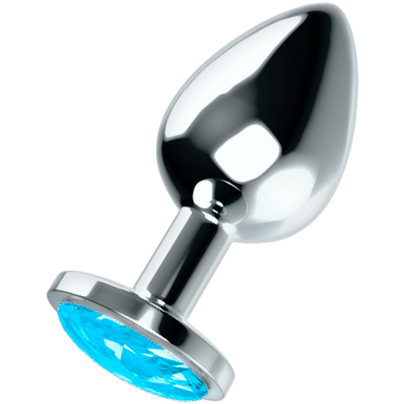Plug Anal Com Cristal Azul - L - Ohmama