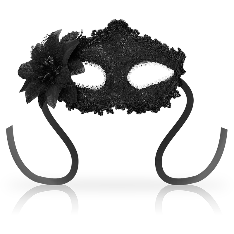 Mscaras Antizaz Flor Lateral Estilo Veneziano - Preto - Ohmama
