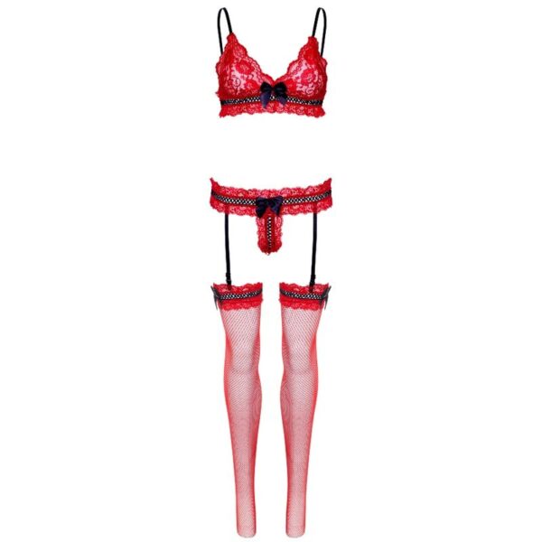 Leg Avenue - Conjunto De Três Peas Tamanho Único - Vermelho - Image 6