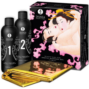 Gel De Massagem Erótica Corpo A Corpo Oriental Morangos E Cava - Shunga