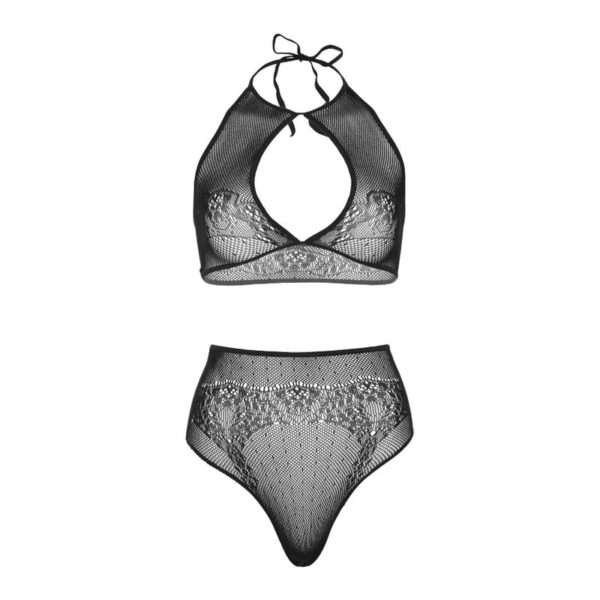 Leg Avenue - Conjunto De Duas Peas Halter Crop Top E Thong Panty Panty Tamanho Único - Image 5