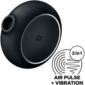 Pro To Go 3 Estimulador E Vibrador De Pulso De Ar Duplo Preto - Satisfyer