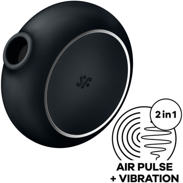 Pro To Go 3 Estimulador E Vibrador De Pulso De Ar Duplo Preto - Satisfyer