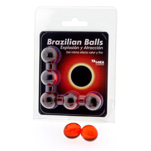 Taloka - 5 Bolas Brasileiras Gel Emocionante Efeito Quente E Frio