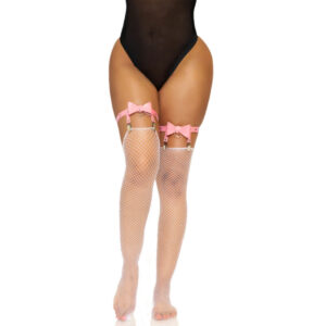 Leg Avenue - Vegan Leather Tigh High Garter Tamanho Único - Rosa