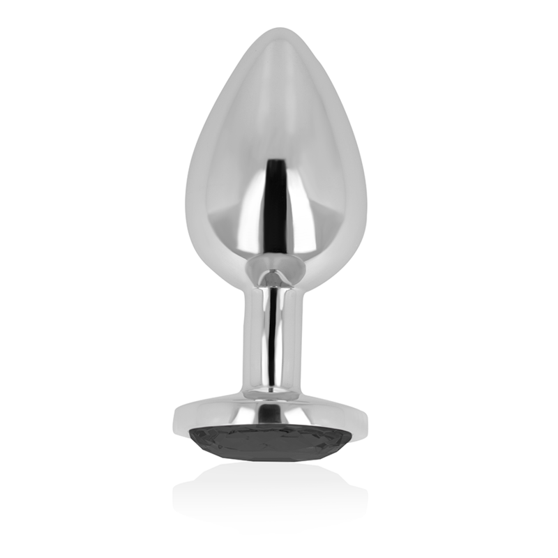 Ohmama - Plug Anal Com Cristal Preto 8 Cm