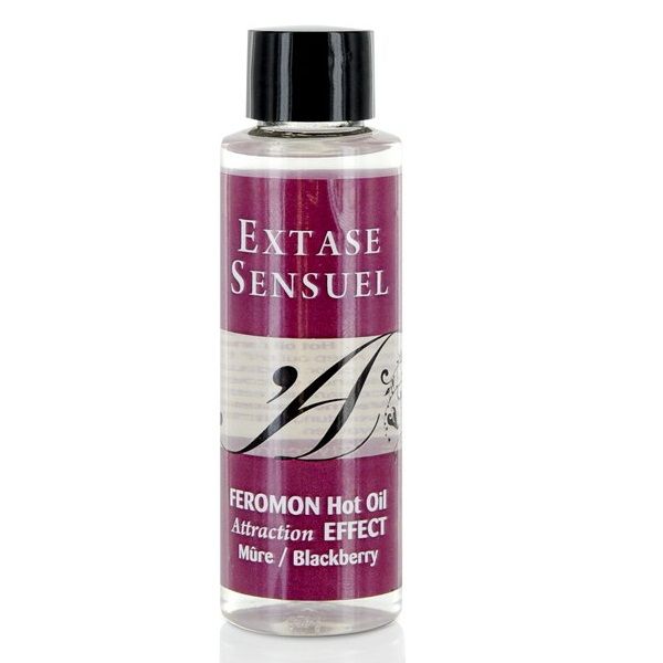 Extase Sensual - Óleo De Massagem Efeito De Aquecimento Com Feromônios De Blackberry 100 Ml