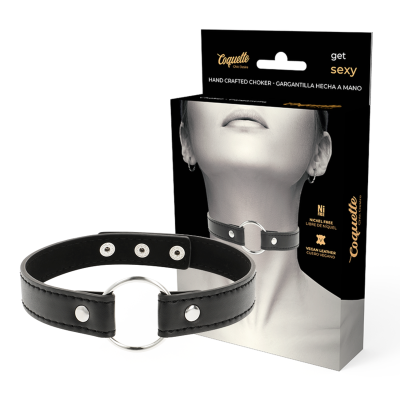Acessório Mulher Colar De Couro Vegano - Coquette Chic Desire