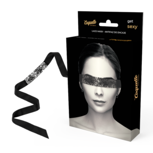 Mscara De Renda Preta Com Fita - Coquette Chic Desire