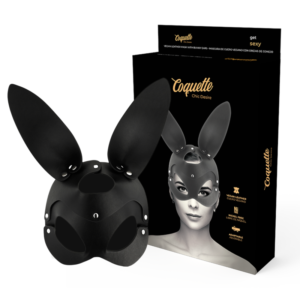 Mscara De Couro Vegano Com Orelhas De Coelho - Coquette Chic Desire