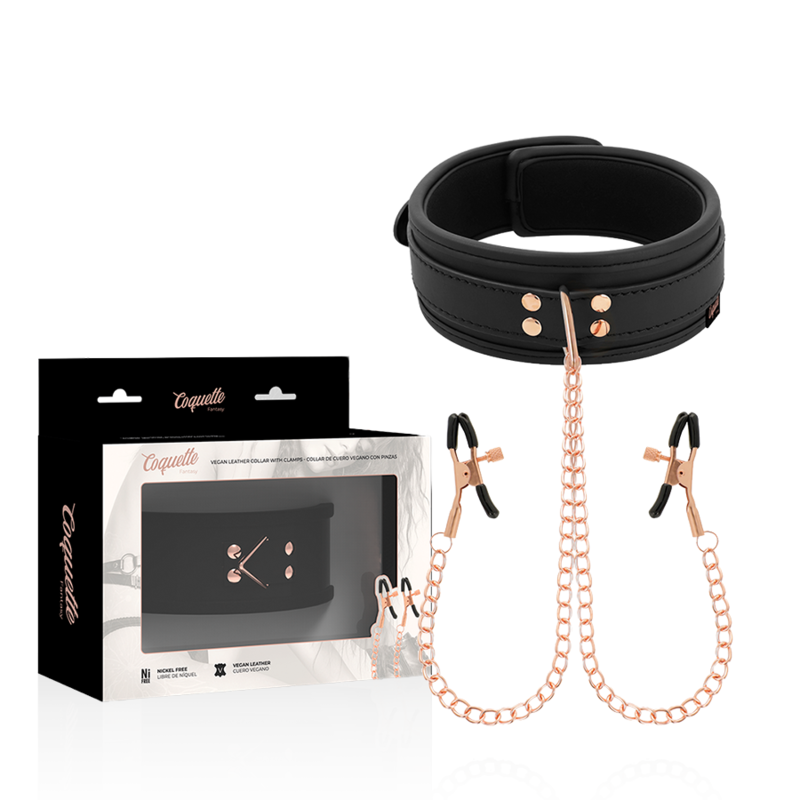 Colar Fantasy Nipple Clamp Com Forro De Neoprene - Coquette Chic Desire