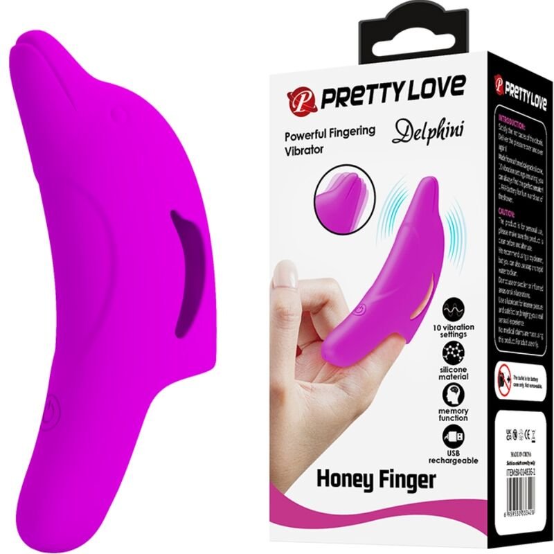 Pretty Love - Estimulador De Dedo Roxo Delphini Poderoso