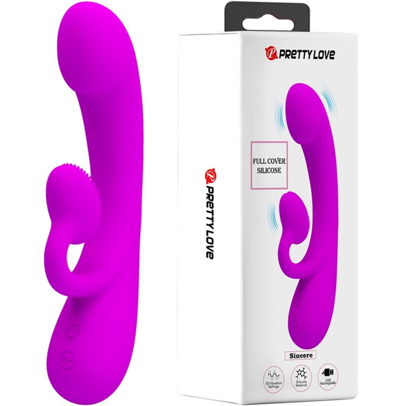 Pretty Love - Vibrador Sincero E Otador De Clitóris Silicone Roxo