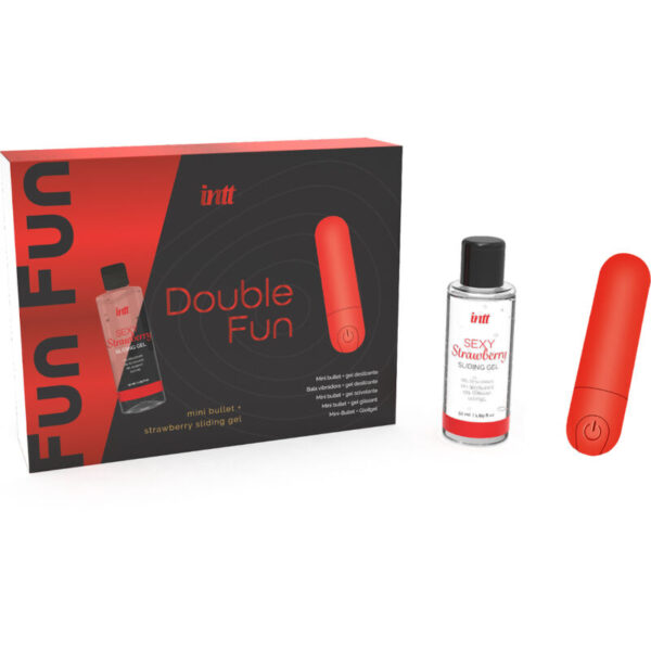 Intt Releases - Duplo Fun Kit Com Bala Vibrante E Gel De Massagem De Morango - Image 3