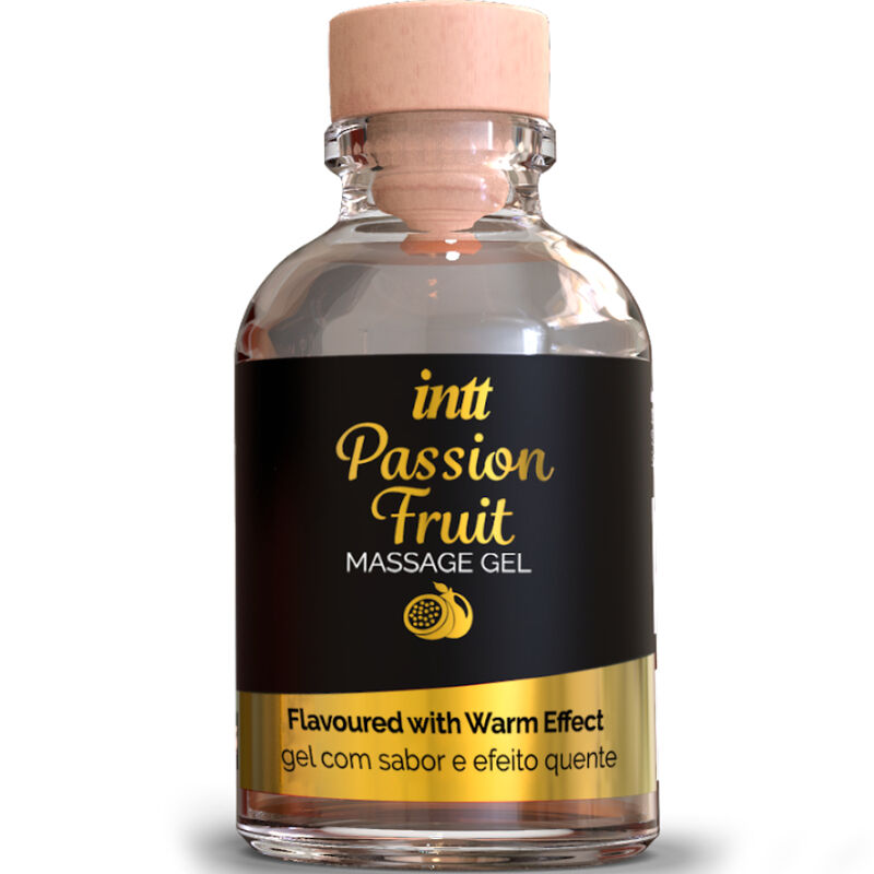 Gel De Massagem Com Sabor De Maracujá Com Efeito Calor - Intt Massage & Oral Sex