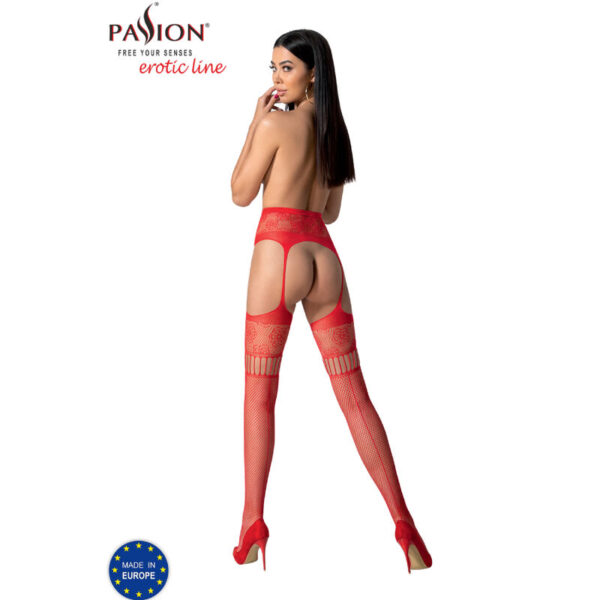 Passion - S030 Meias Vermelhas Com Liga Tamanho Único - Image 4