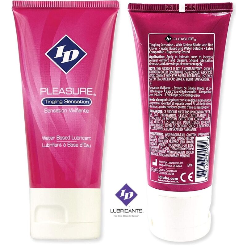 Id Pleasure - Lubrificante  Base De Gua Tinging Sensation Travel Tube 60 Ml