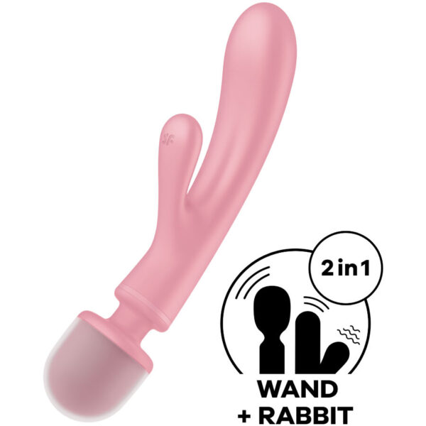 Triple Lover Rabbit Vibrador Massager Rosa - Satisfyer - Image 6