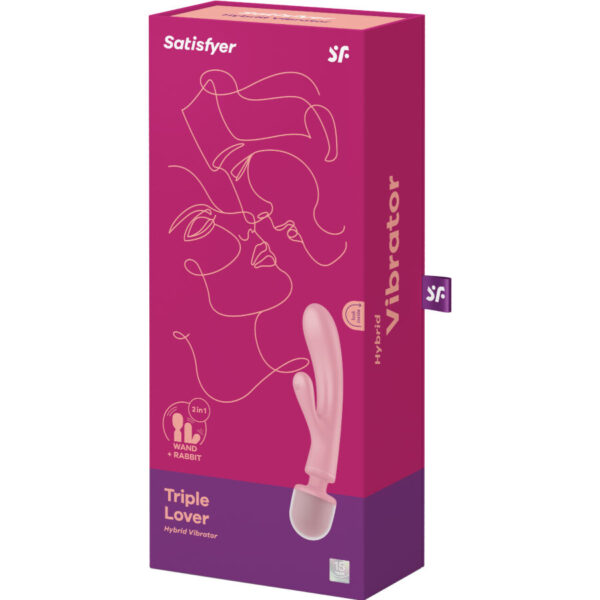Triple Lover Rabbit Vibrador Massager Rosa - Satisfyer - Image 7
