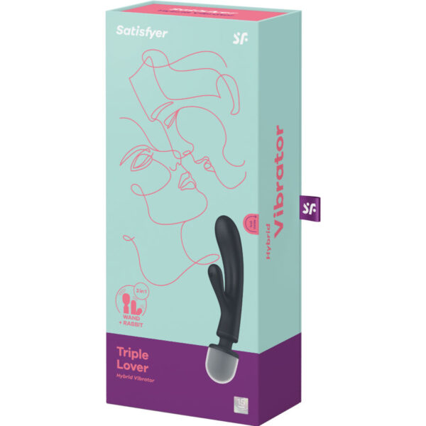 Triple Lover Rabbit Vibrador Massager Cinza - Satisfyer - Image 7