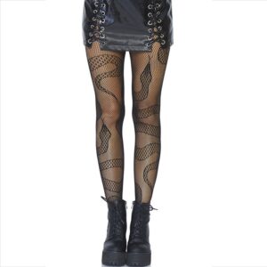 Leg Avenue - Meias Net Snakes Pretas