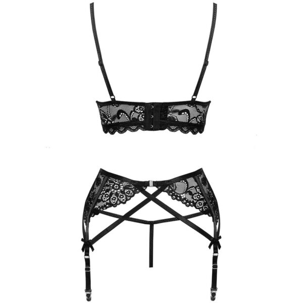 Livco Corsetti Fashion - Moridam Lc 90552 Suti + Cinta Liga + Calcinha Negro - Image 7