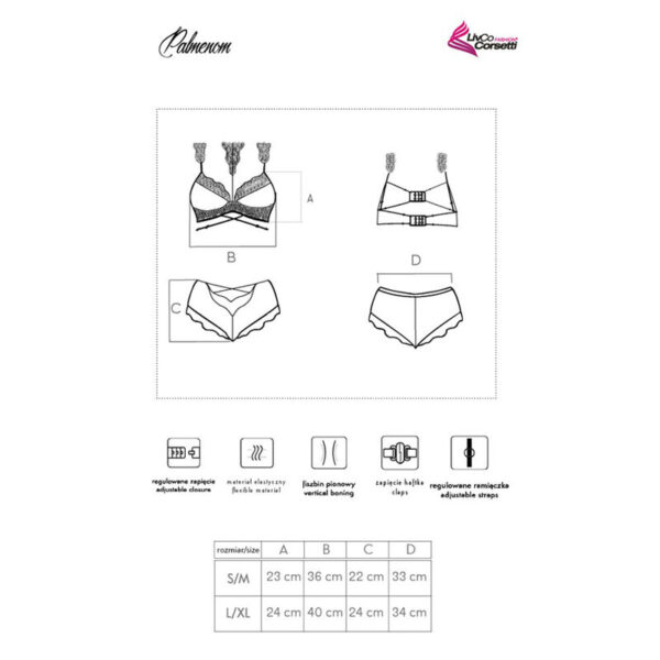 Livco Corsetti Fashion - Palmenom Lc 90614 Bra + Cala Preta - Image 7