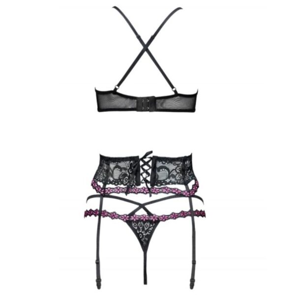 Livco Corsetti Fashion - Snehana Lc 90443 Suti + Cinta Liga + Calcinha Preta L/Xl - Image 4