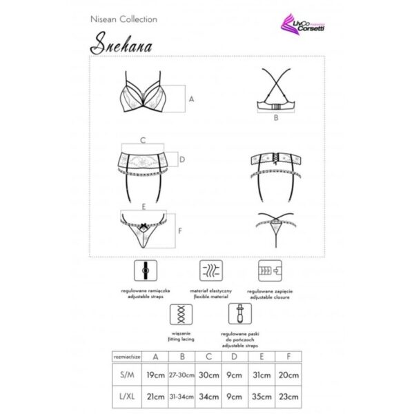 Livco Corsetti Fashion - Snehana Lc 90443 Suti + Cinta Liga + Calcinha Preta L/Xl - Image 7