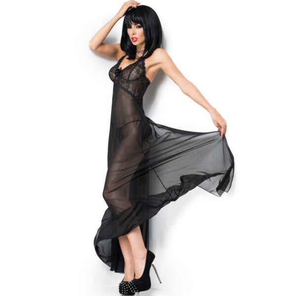 Chilirose - Cr 3883 Babydoll Longo Preto S/M - Image 3
