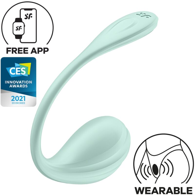 Estimulador De Pétala Lisa G-Point Água Verde Aplicativo Gratuito - Satisfyer