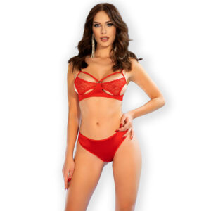 Chilirose - Cr 4676 Conjunto Duas Peças Vermelho Xl