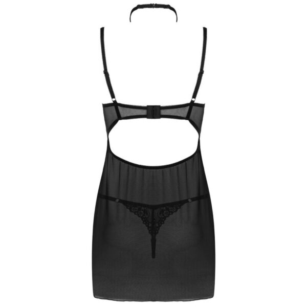 Livco Corsetti Fashion - Conjunto Binella Babydoll + Tanga Preto - Image 4