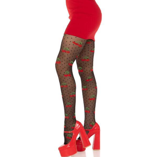 Leg Avenue - Meias Cereja Preta Moles - Image 3