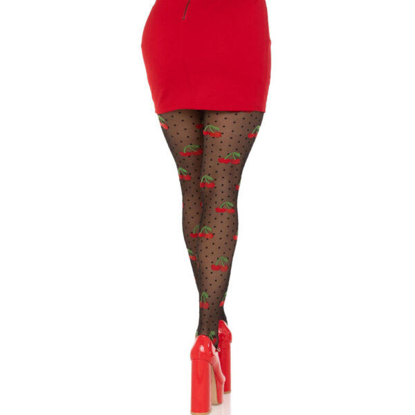 Leg Avenue - Meias Cereja Preta Moles - Image 2