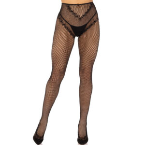 Leg Avenue - Meias Arrastão Sem Crotchless Pretas