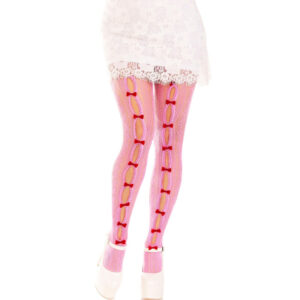 Leg Avenue - Meias Com Aberturas Coração E Laços Rosa