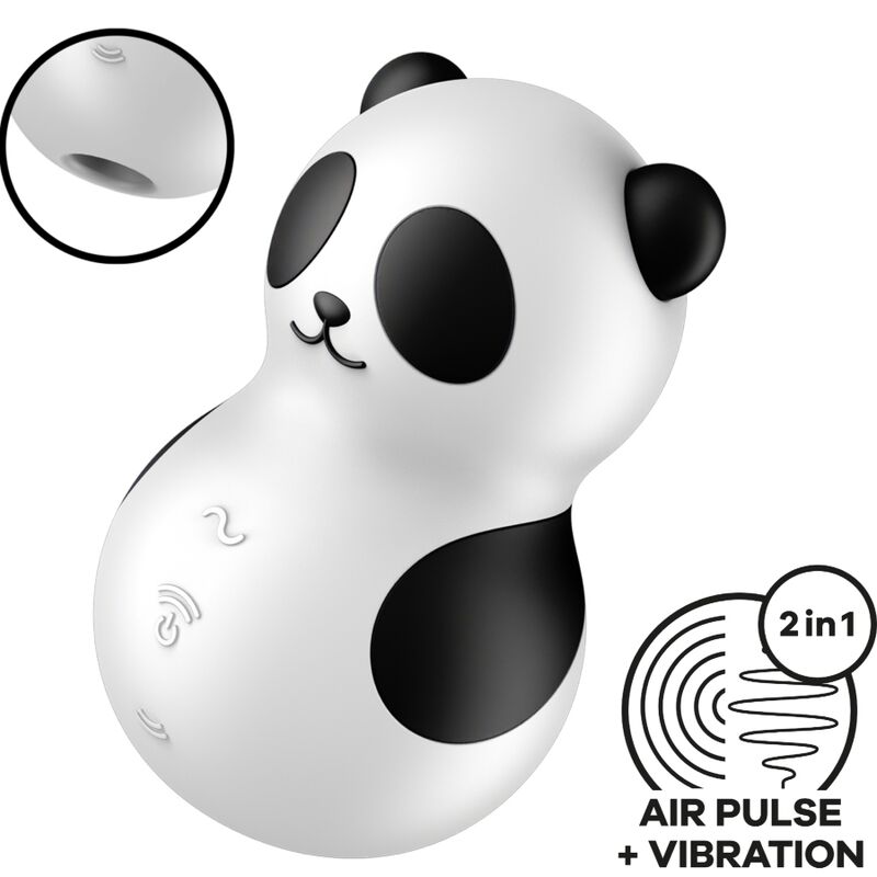 Pocket Panda Estimulador E Vibrador Preto E Branco - Satisfyer