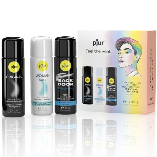 Pjur - Conjunto Pride Lubrificantes Premium 3 X 30 Ml