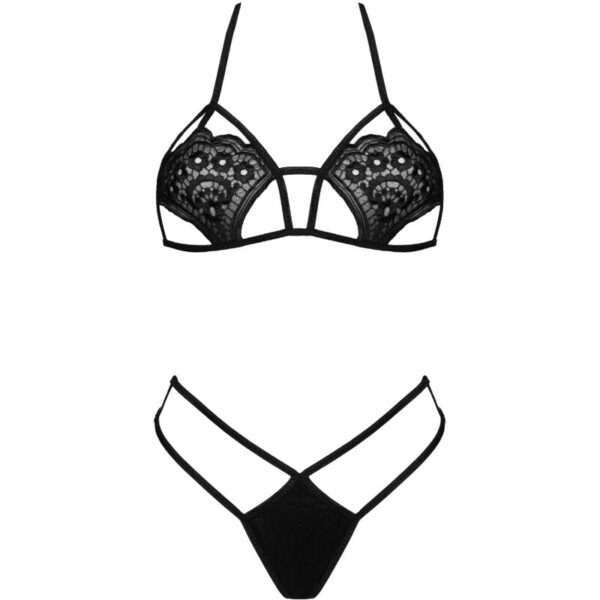 Livco Corsetti Fashion - Jimena Lc 20216 Bra + Tanga Preto Tamanho Único - Image 3