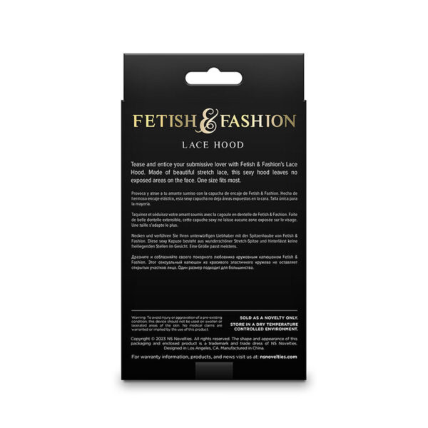 Ns Novelties - Fetish & Fashion Capuz De Renda Preto - Image 2