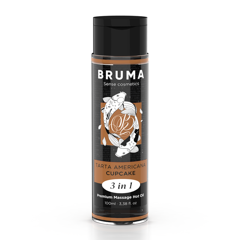 Óleo De Massagem Premium Efeito Calor Sabor Cupcake 3 Em 1 - 100 ml - Bruma