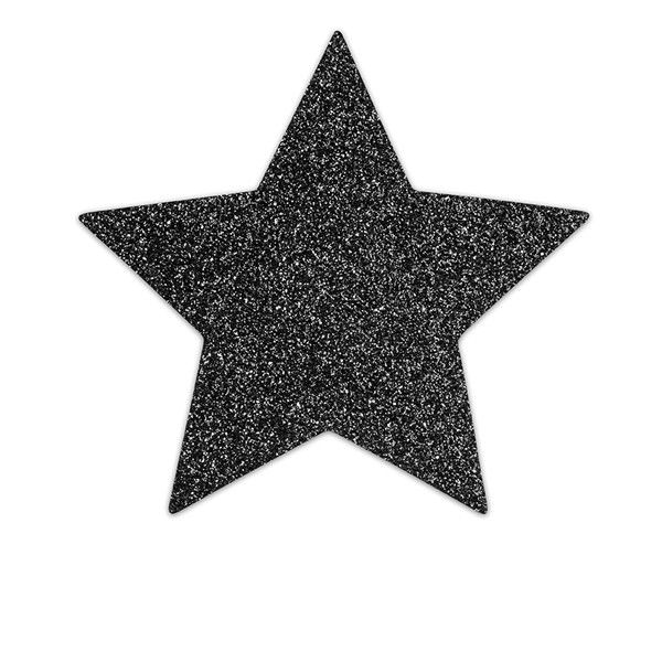 Indiscrets Black Star Flash Nipple Caps - Bijoux