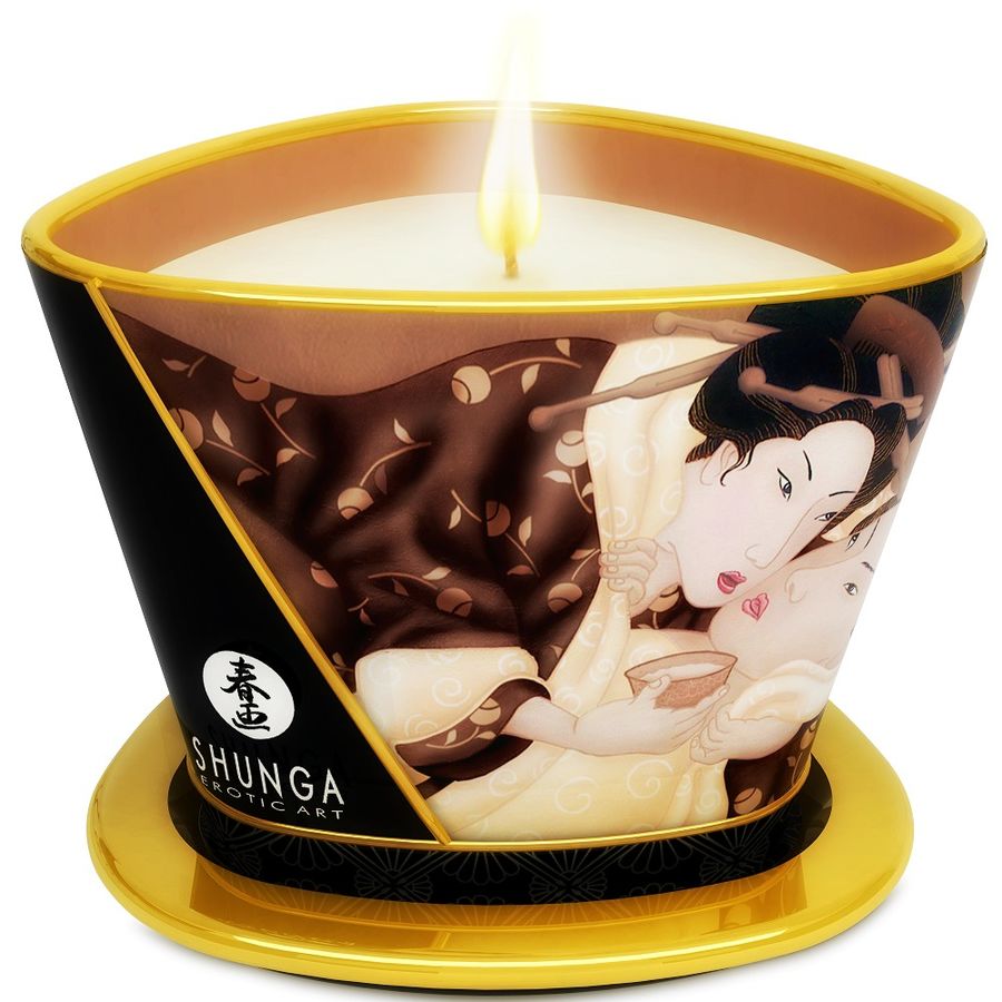 Mini Caress By Candelight Vela De Massagem De Chocolate 170 ml - Shunga