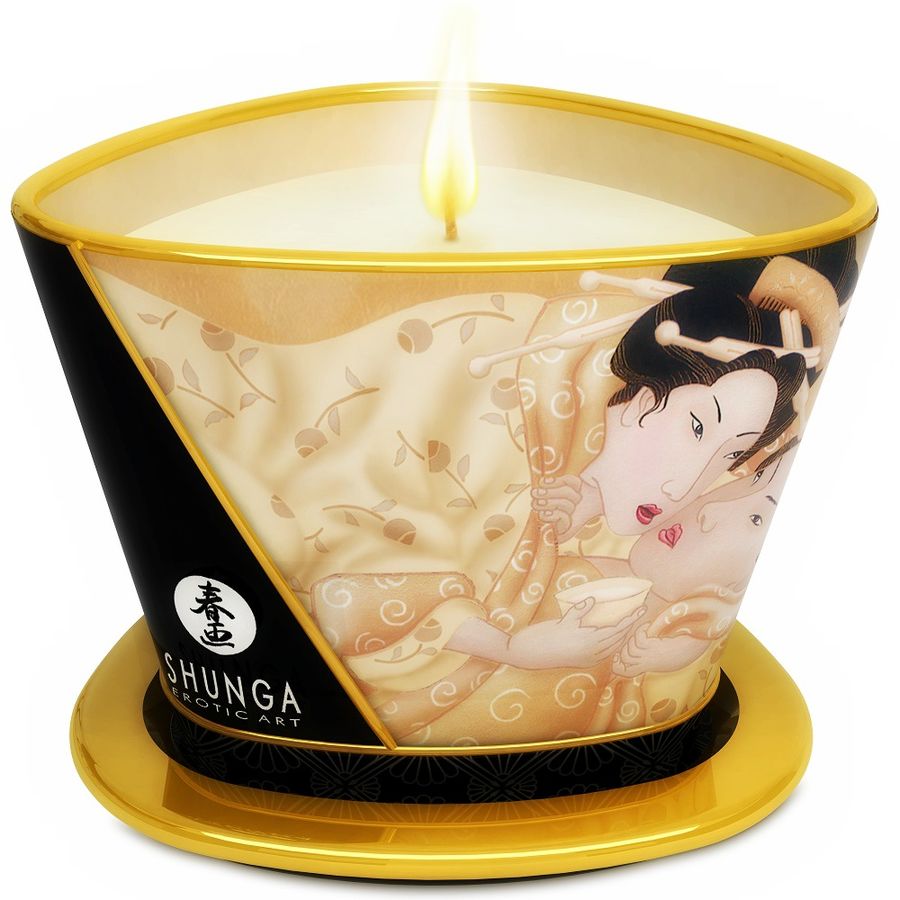 Mini Caress By Candelight Vanilla Massage Vela 170 ml - Shunga