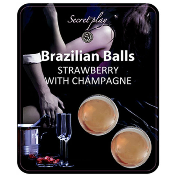 Conjunto De Bolas Brasileiras  Morango E Champanhe - Secretplay