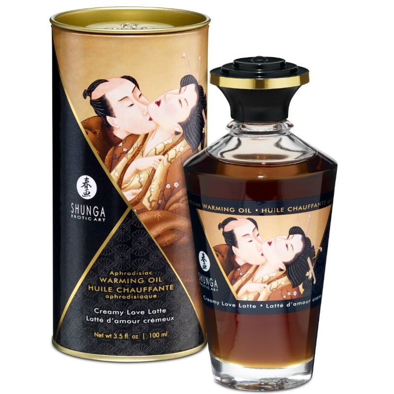 Óleo De Massagem Com Efeito De Calor Sabor Cremoso Love Latte 100 ml - Shunga